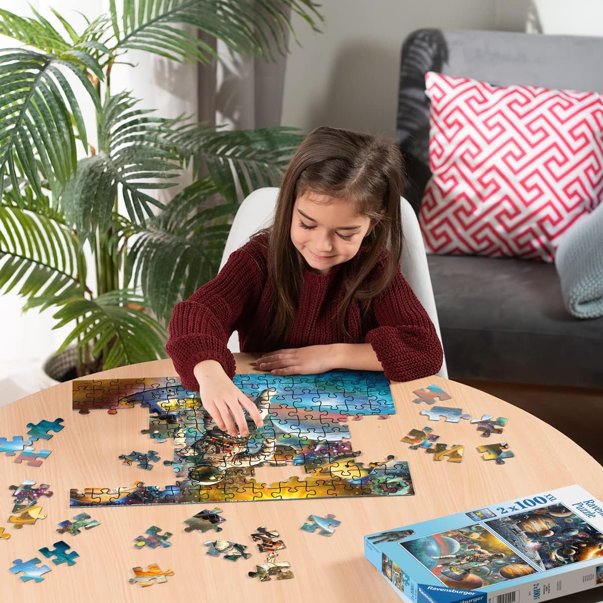 Thumbnail 5 de Puzzles 2x100 pièces Dans l’espace dès 6 ans