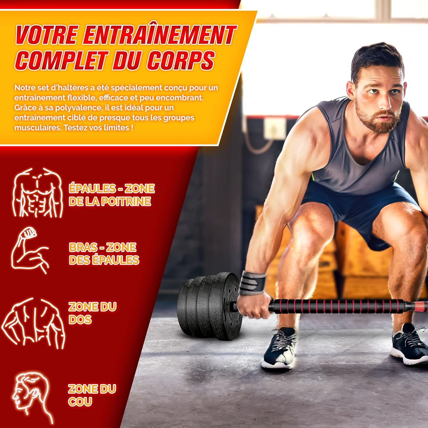 Thumbnail 5 de RE:SPORT Ensemble d’haltères réglable 15-40 kg 🏋