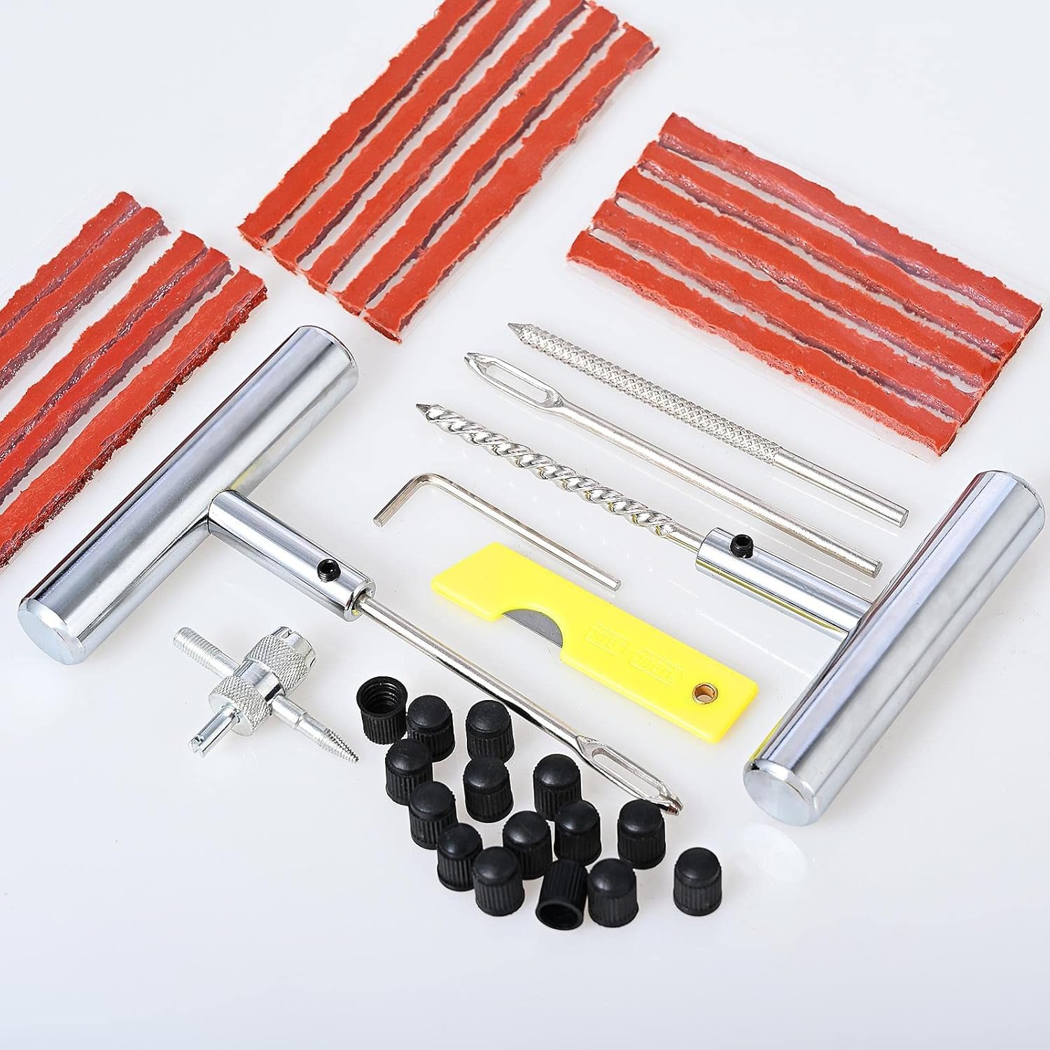 Detalle de Faburo 35 PCS Kit repara pinchazos para coche y moto