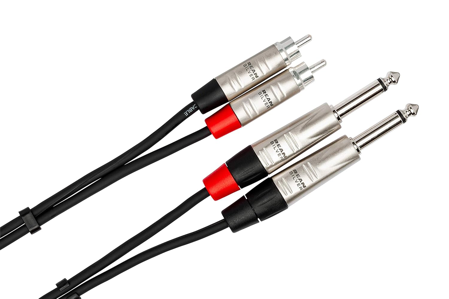 Detalle de Hosa HPR-005X2 Unbalanced Interconnect Cable (Dual TS to Dual RCA) — 5 ft