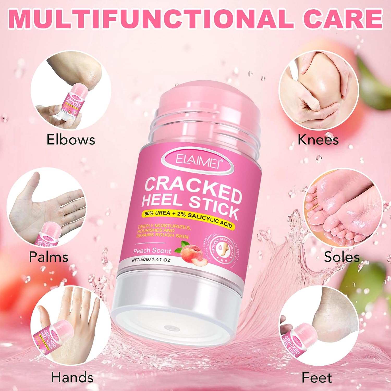 Detalle de Urea Creme 60 Prozent – Fußcreme für sehr trockene Füße, rissige Fersen, 2 x 60 g