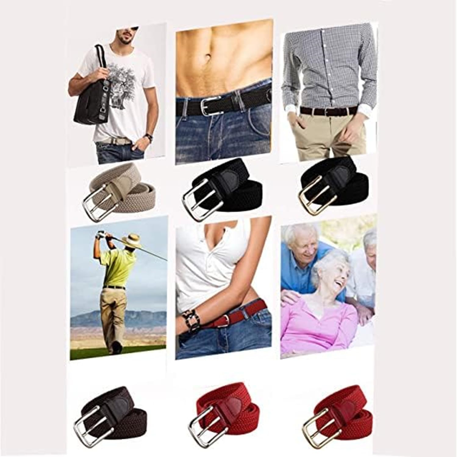 Thumbnail 4 de Glamexx24 Elastischer Geflochtener Gürtel 105–120cm