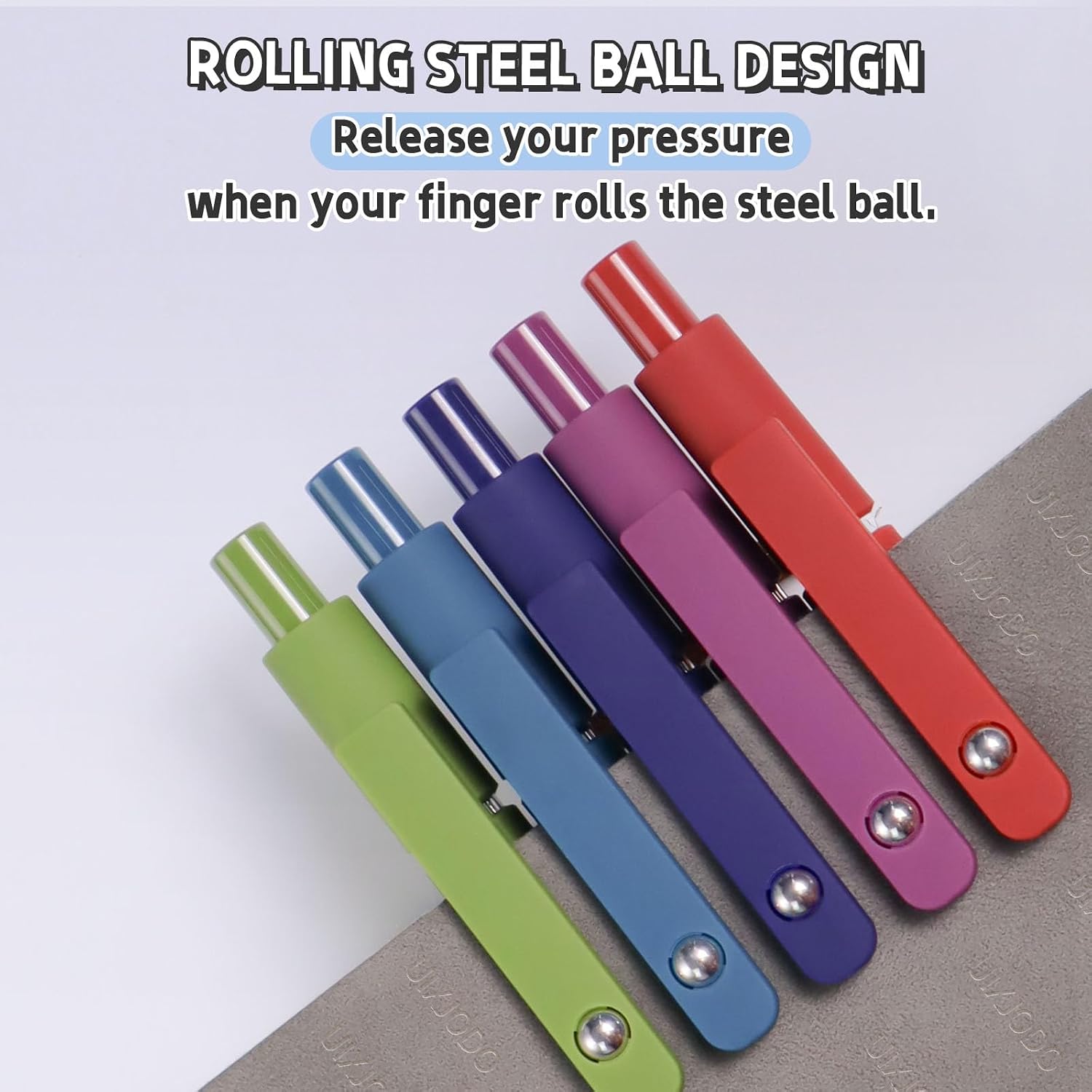 Detalle 2 de UIXJODO 5 penne gel giapponesi 0,5 mm – Serie premium retrattile, clip in metallo, stile vintage