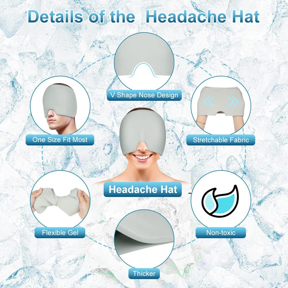 Detalle de ACWOO Migraña Gorro de Gel 180°