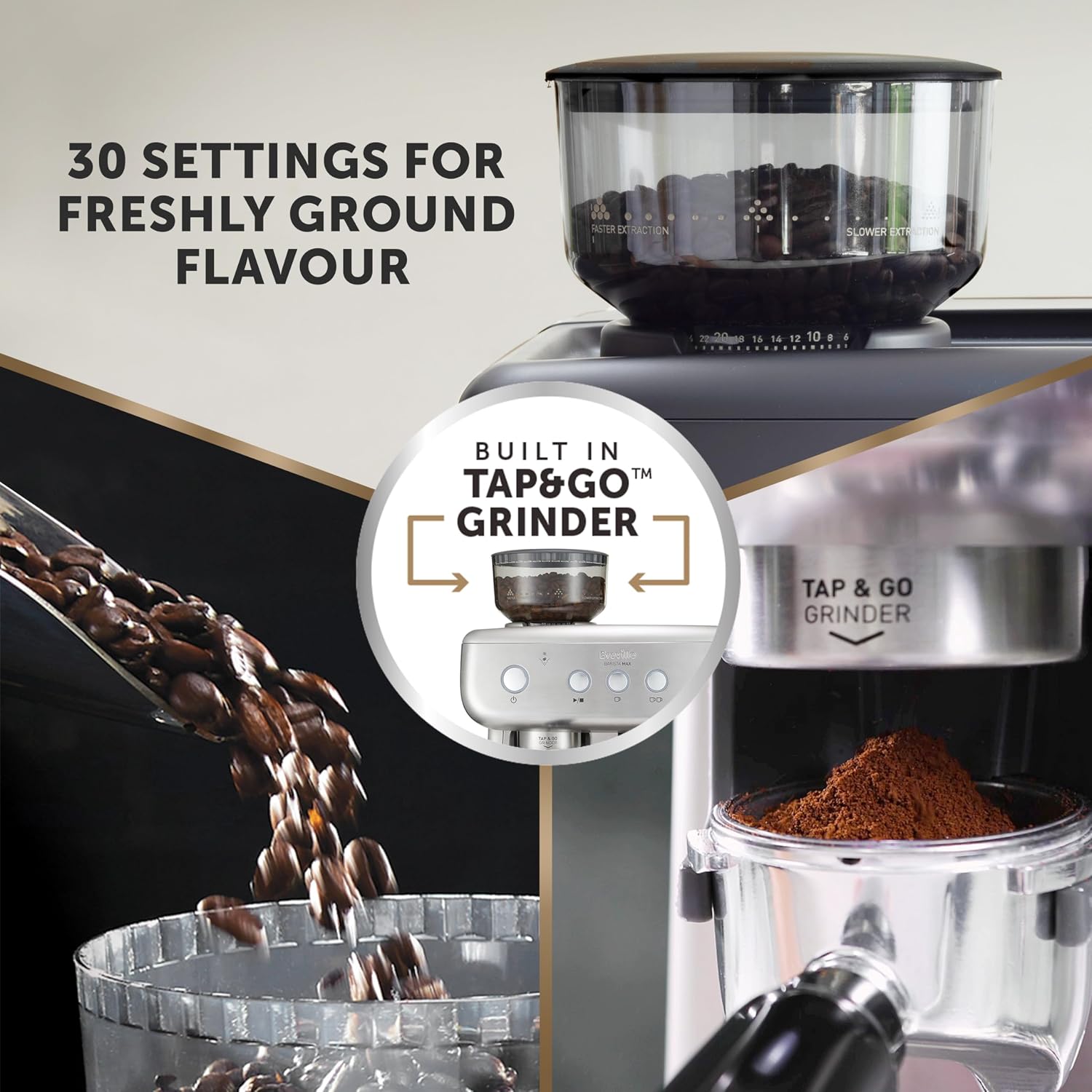 Detalle de Breville Barista Max Espresso Machine with Integrated Grinder