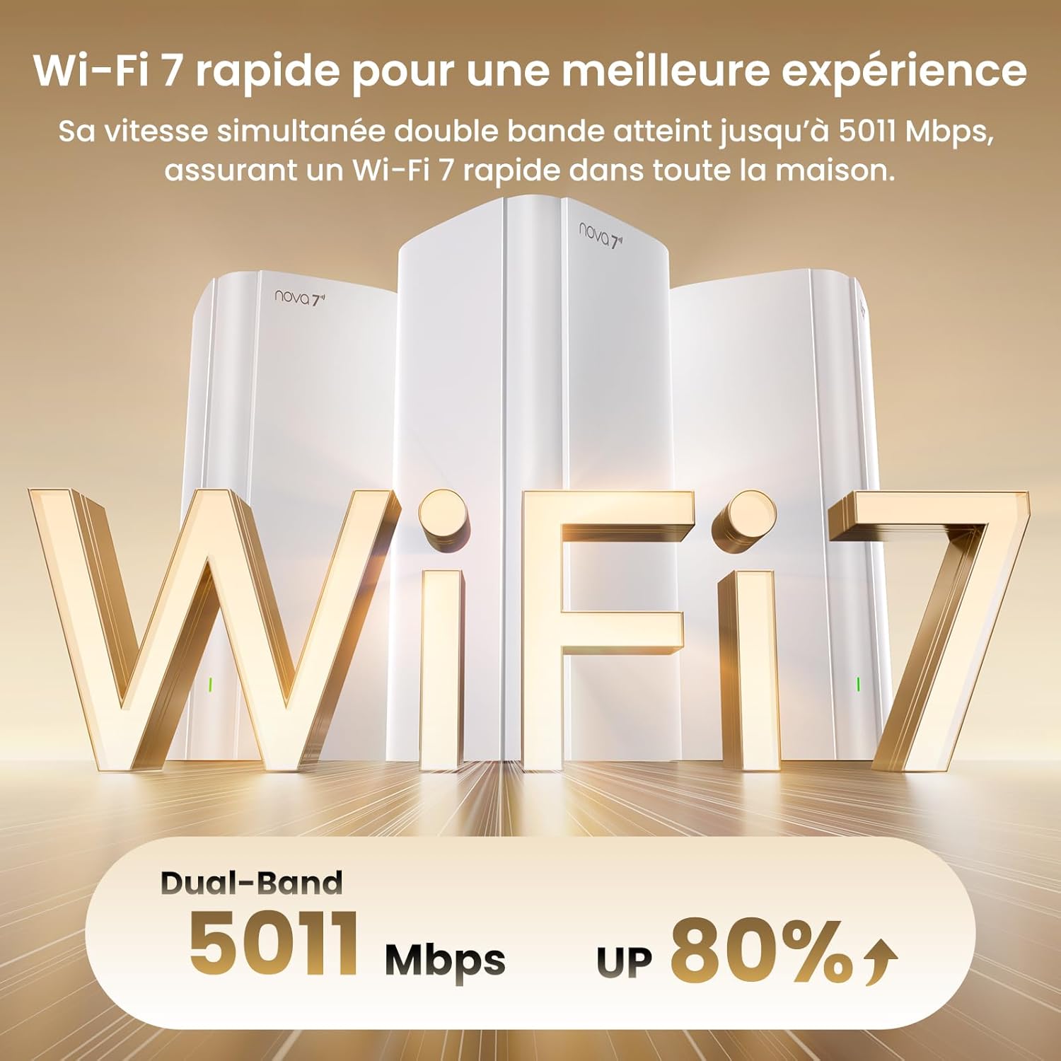 Thumbnail 2 de Tenda ME6 Pro Système Mesh WiFi 7 BE5100 (pack de 3) avec 2,5G et 1G, double bande