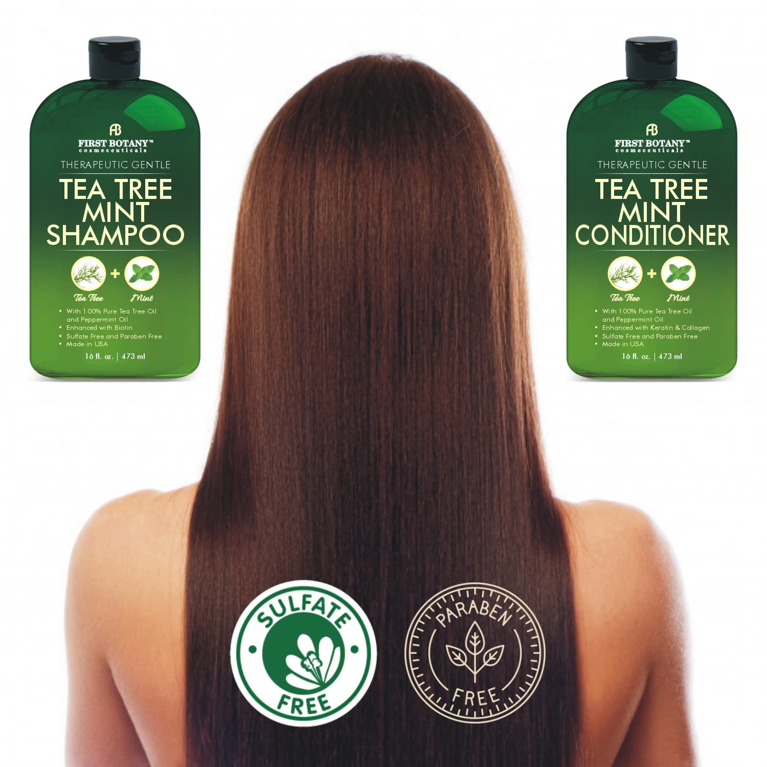 Detalle 2 de First Botany Tea Tree Mint Shampoo & Conditioner – 16 Fl Oz