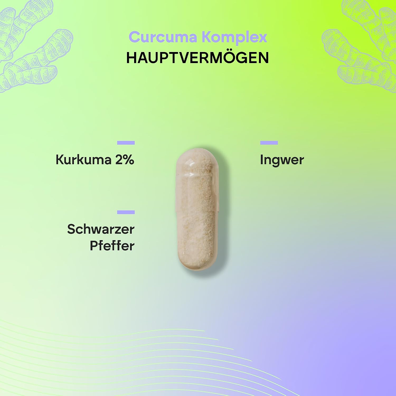 Thumbnail 3 de Kurkuma Kapseln Ingwer Pfeffer 1.420 mg
