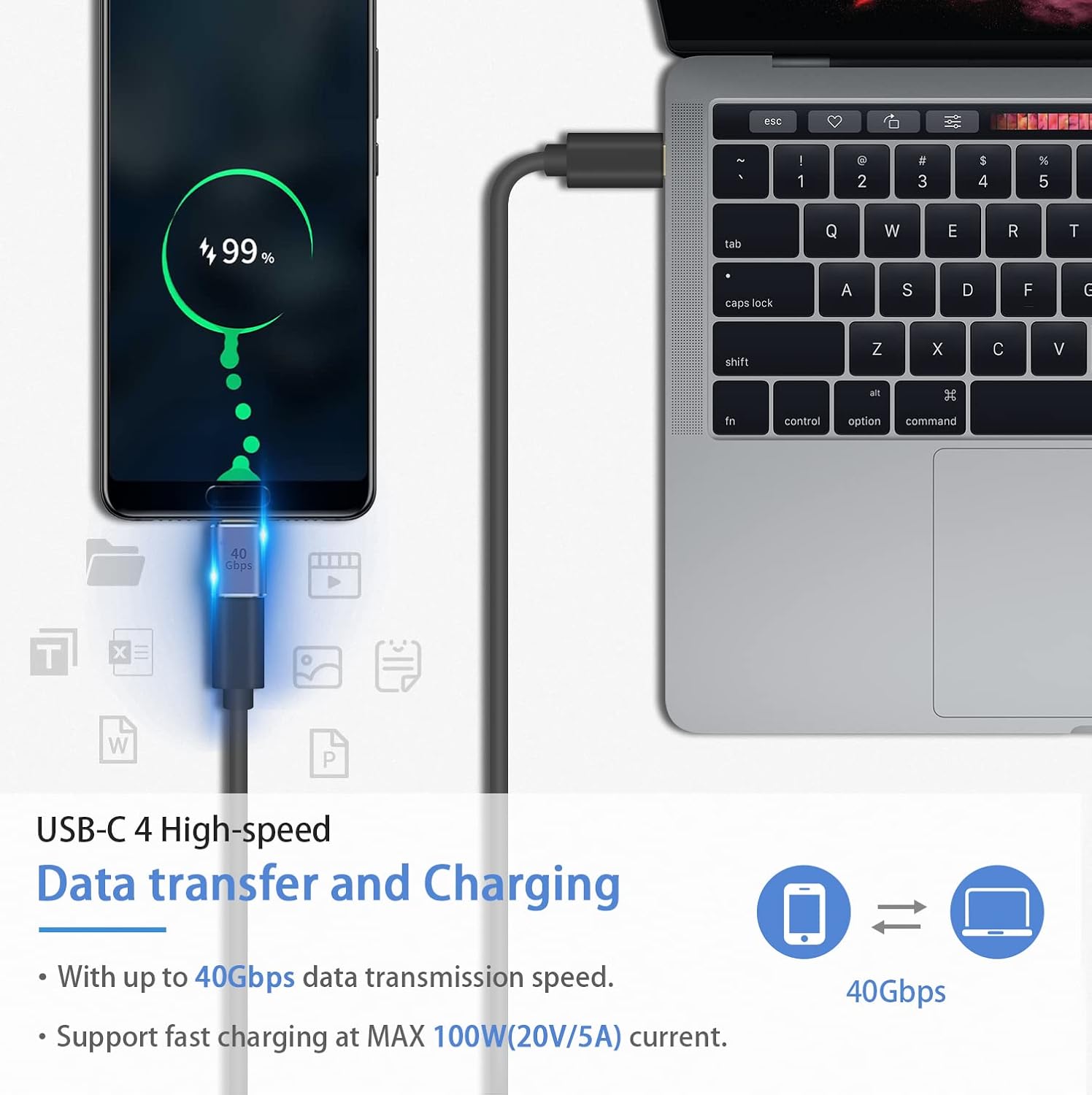 Detalle 2 de Duttek USB‑Typ‑C Adapter 40 Gbit/s 🔌