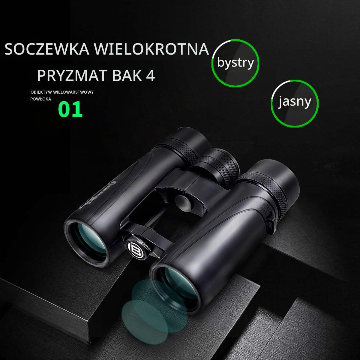 Detalle de Bresser Corvette 8x42 – wodoodporna lornetka z pryzmatami BaK-4