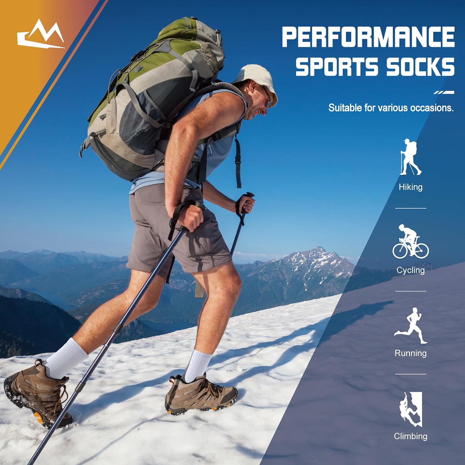 Detalle 2 de Sports socks for hiking, 3 pairs