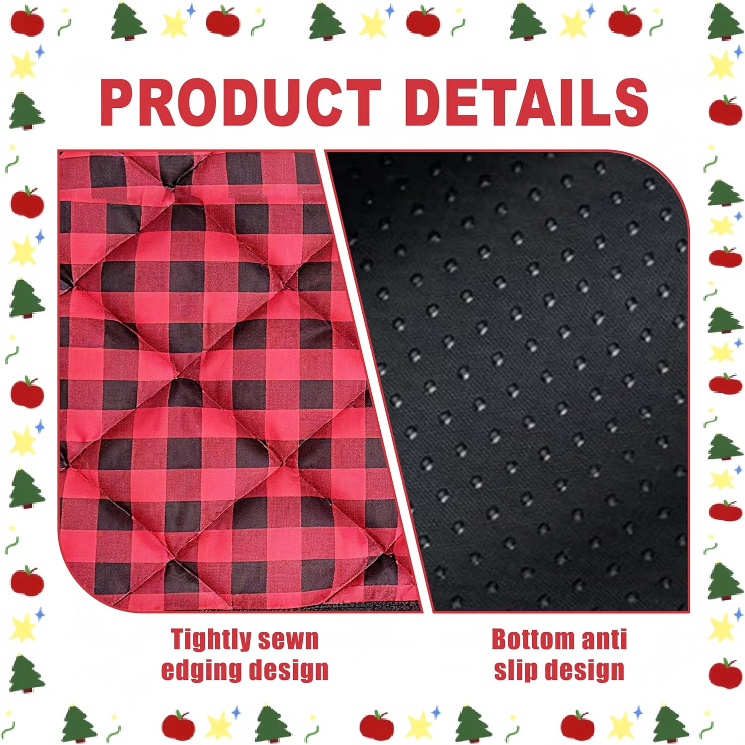 Thumbnail 2 de HuaCommerce Self-Heating Pet Mat for Dogs and Cats (46x61cm) — Christmas-Themed, Non-Slip, Machine Washable