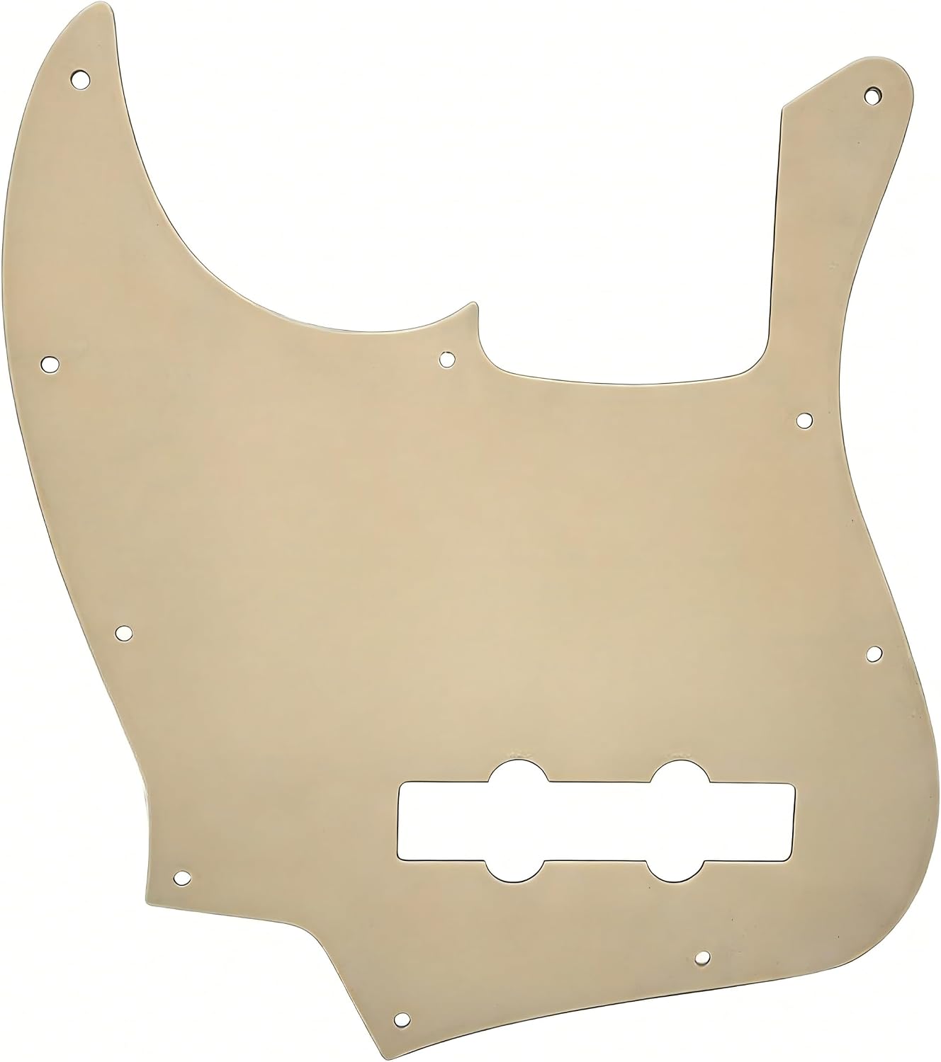 Detalle de VizEx Zevo VZ-013-Cream3Ply Jazz Bass Pickguard, Cream 3-Ply, 10-Hole