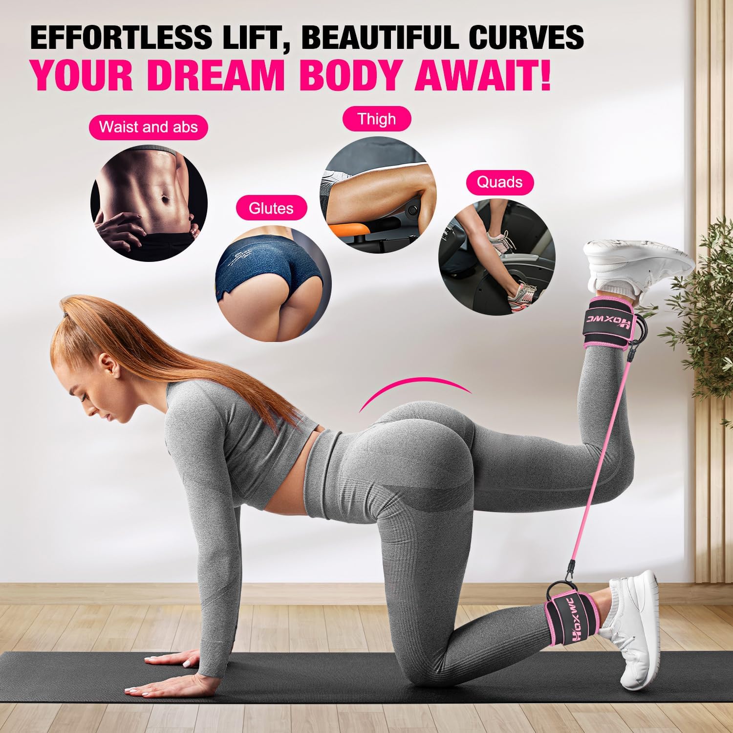 Thumbnail 1 de HOXWC Ankle Resistance Bands 🏋️♀