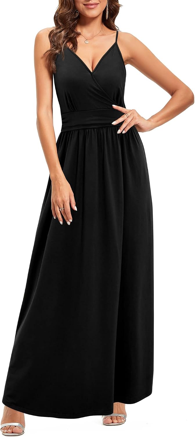 Detalle 2 de Sommerkleid Damen mit V-Ausschnitt und Schlitz