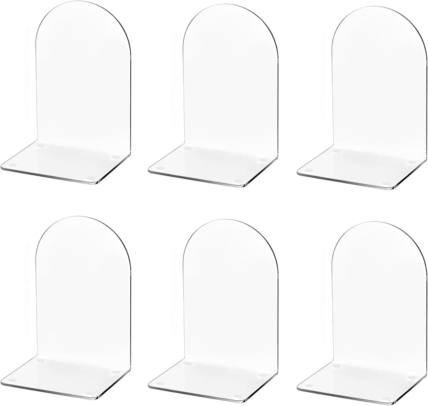 Deefongo acrylic bookends set of 6