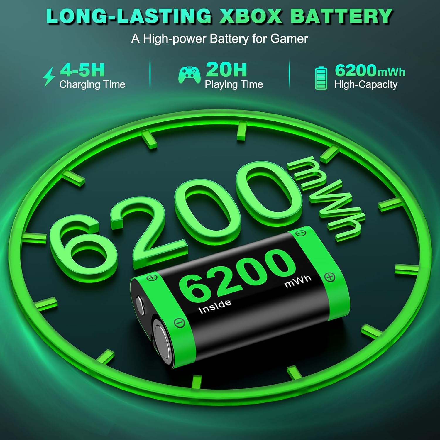 Thumbnail 1 de HASACOOL 6200mWh rechargeable battery pack for Xbox controllers