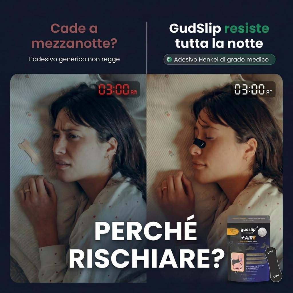 Thumbnail 2 de GudSlip® Cerotti Nasali Antirussamento (30+6) – Respirazione Migliore per Notte Profonda e Attività Fisica