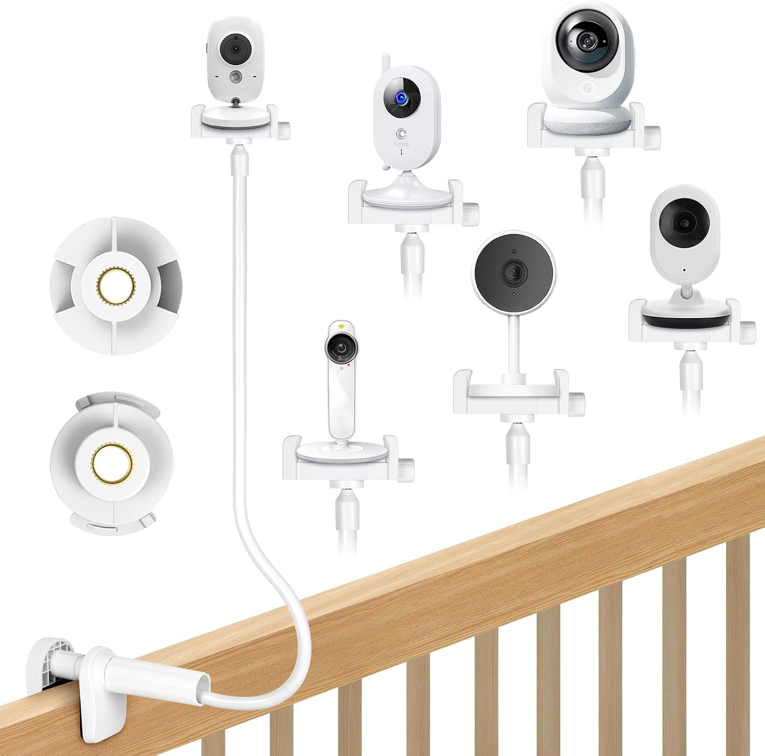 Detalle de OFFCUP Support de Caméra Bébé flexible 80 cm, universel et pliable (sans perçage)