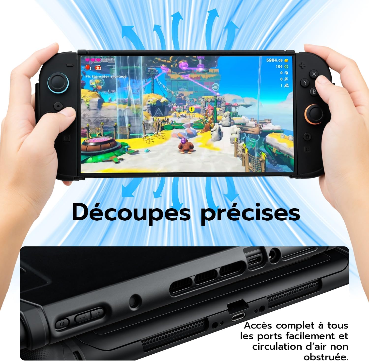Detalle 2 de Wigearss Coque pour Nintendo Switch 2 antidérapante