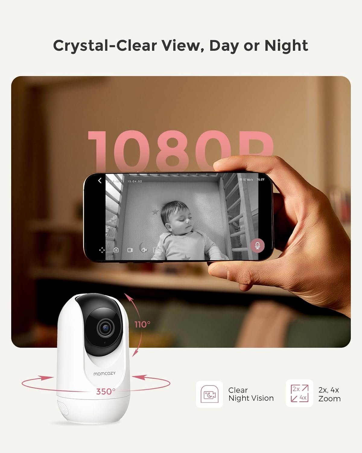 Thumbnail 5 de momcozy BM04 5" 1080P Baby Monitor