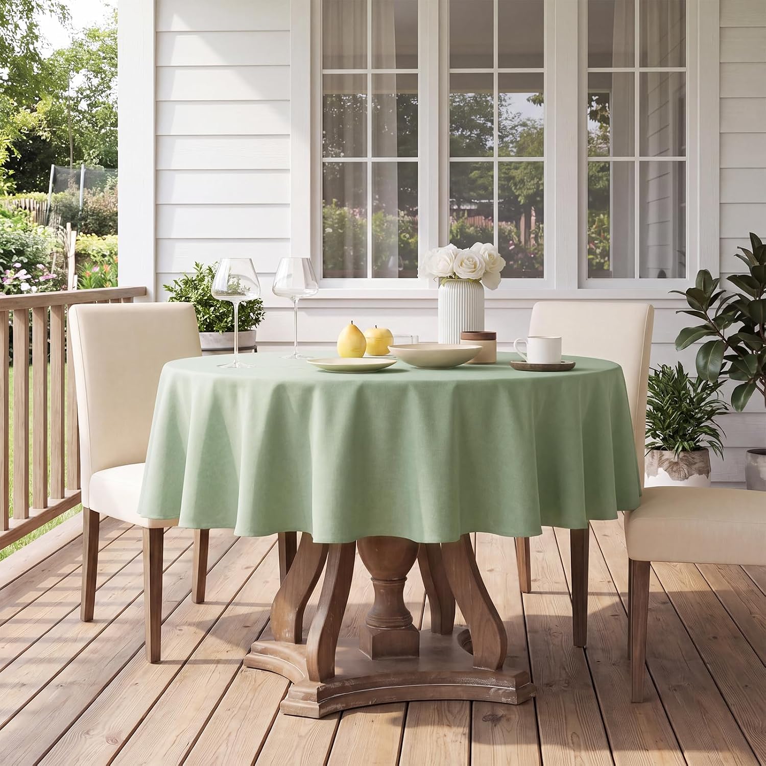 Thumbnail 6 de Veblandy Round Tablecloth, 60-Inch
