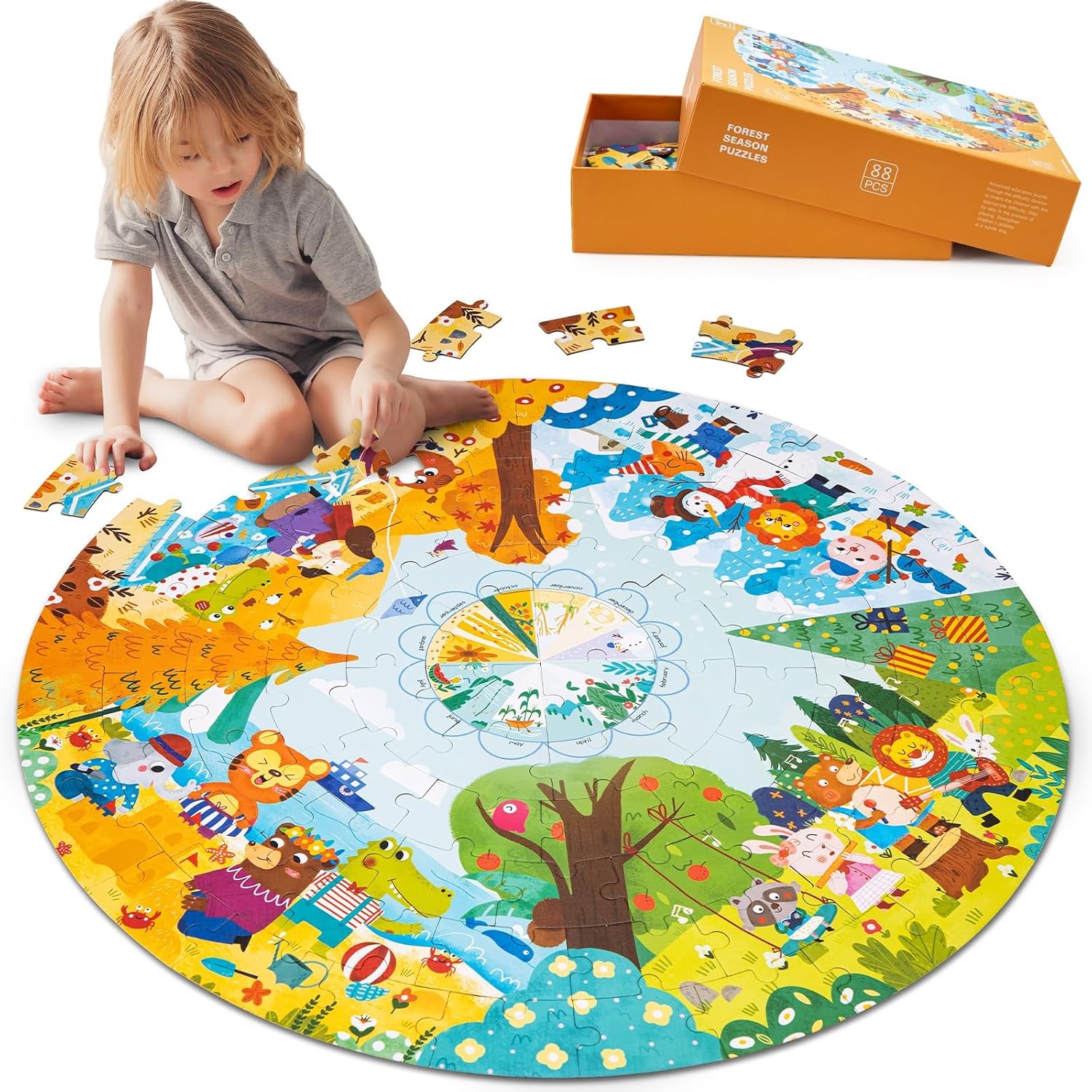 Detalle de Funsland Puzzle bambini 88 pezzi per età 3–10 anni 🧩