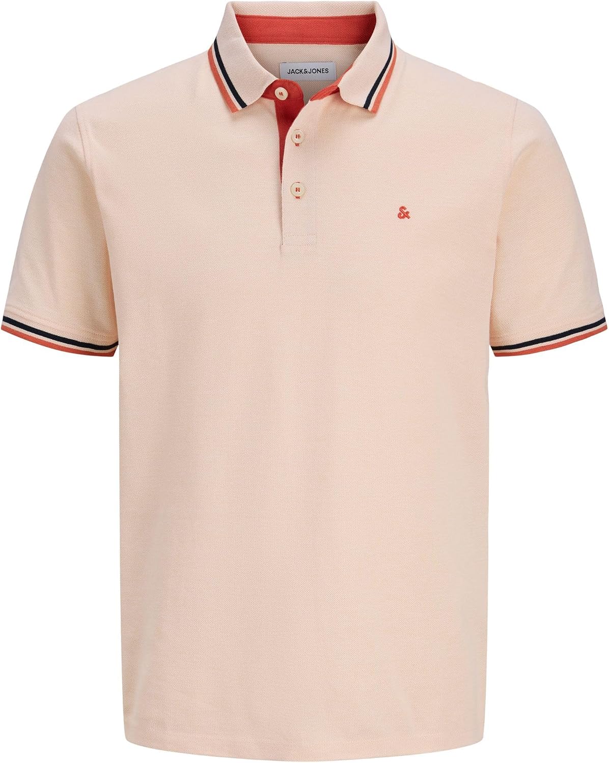 Detalle de Jack & Jones Herren Jjepaulos Polo Ss Noos Polo – Slim Fit im Piqué-Look (1er Pack)