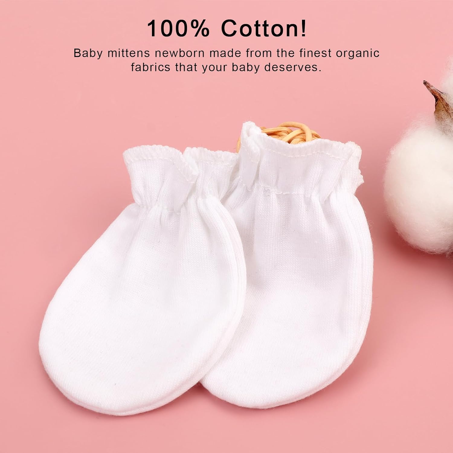 Thumbnail 3 de DRESHOW Newborn Baby Mittens: 8 Pairs of 100% Organic Cotton No-Scratch Gloves for 0–6 Months