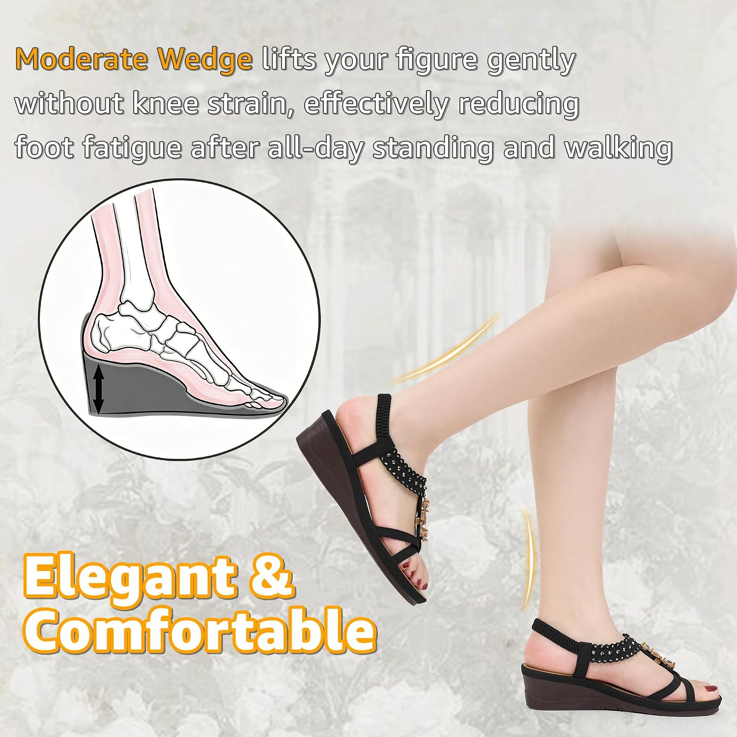 Detalle de Alicegana Comfy Wedge Sandals for Women