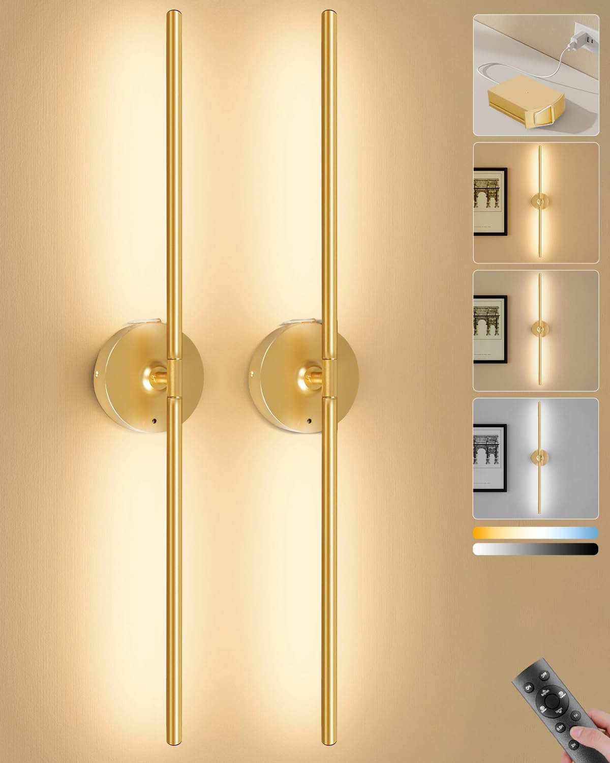 Detalle de Rechargeable Wall Sconces, 8000mAh