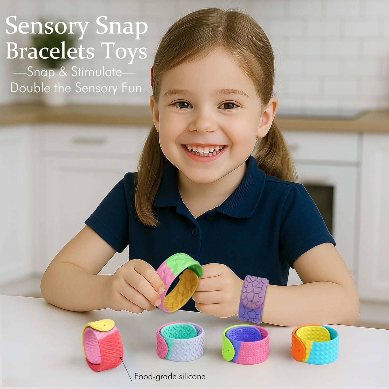 Detalle 2 de Sensory Slap Bracelets 6pcs fidget toys