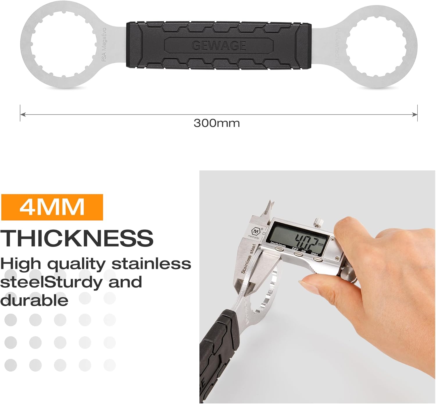 Thumbnail 4 de GEWAGE outil de verrouillage central de vélo pour Shimano Hollowtech II (compatible BB9000, BBR60, Truvativ GXP, FSA Mega Evo)