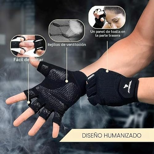 Detalle 2 de Atercel Guantes de entrenamiento unisex: agarre seguro y transpirables para levantamiento de pesas y gimnasio