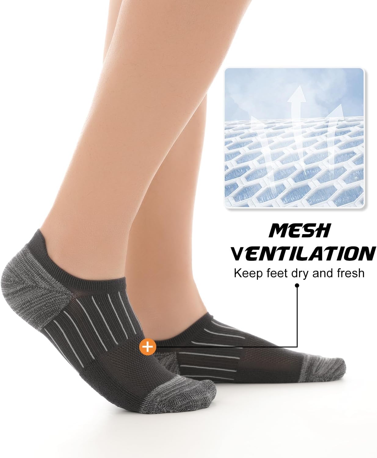 Detalle 2 de Bamboo Cool No-Show Socks, 6-Pack