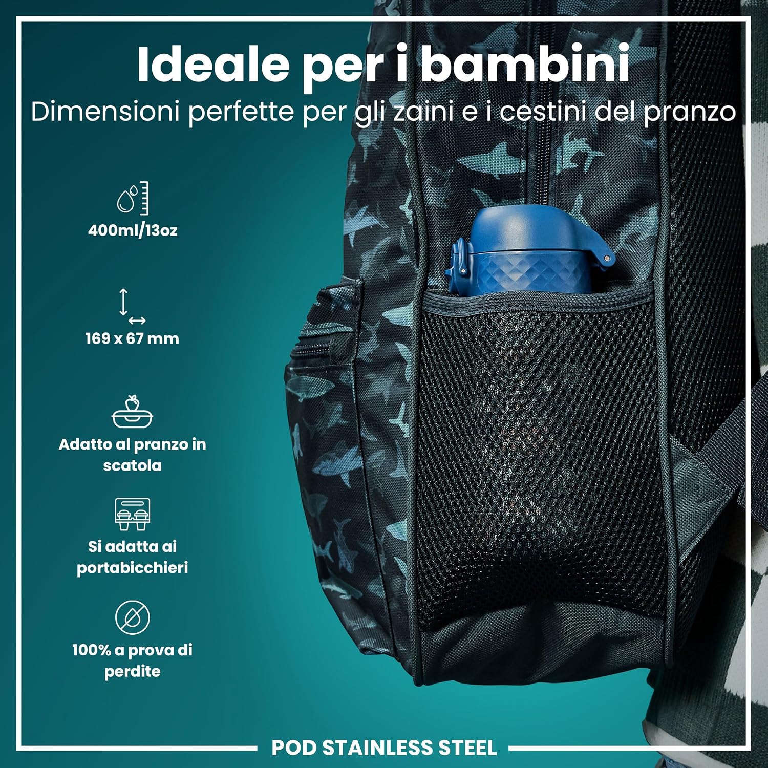 Detalle 2 de Ion8 Borraccia 400ml per bambini