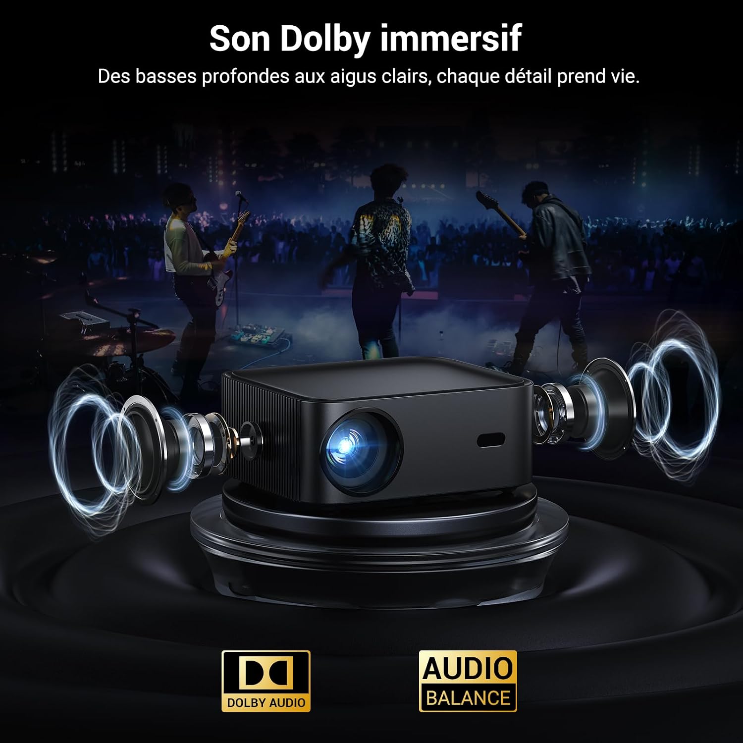 Detalle 2 de HAPPRUN H11 Projecteur Bluetooth 1080P