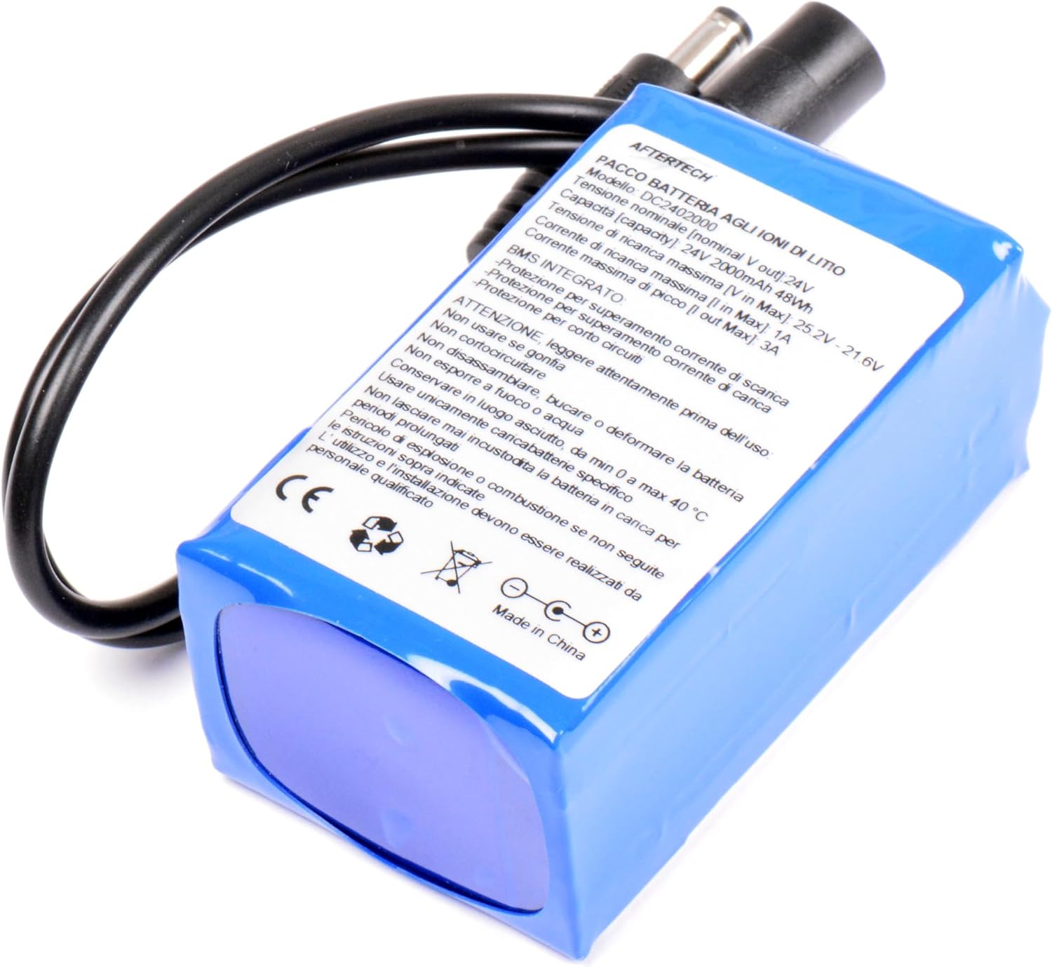 Detalle de AFTERTECH G1D5 akumulator litowo-jonowy 24 V 2000 mAh z ładowarką