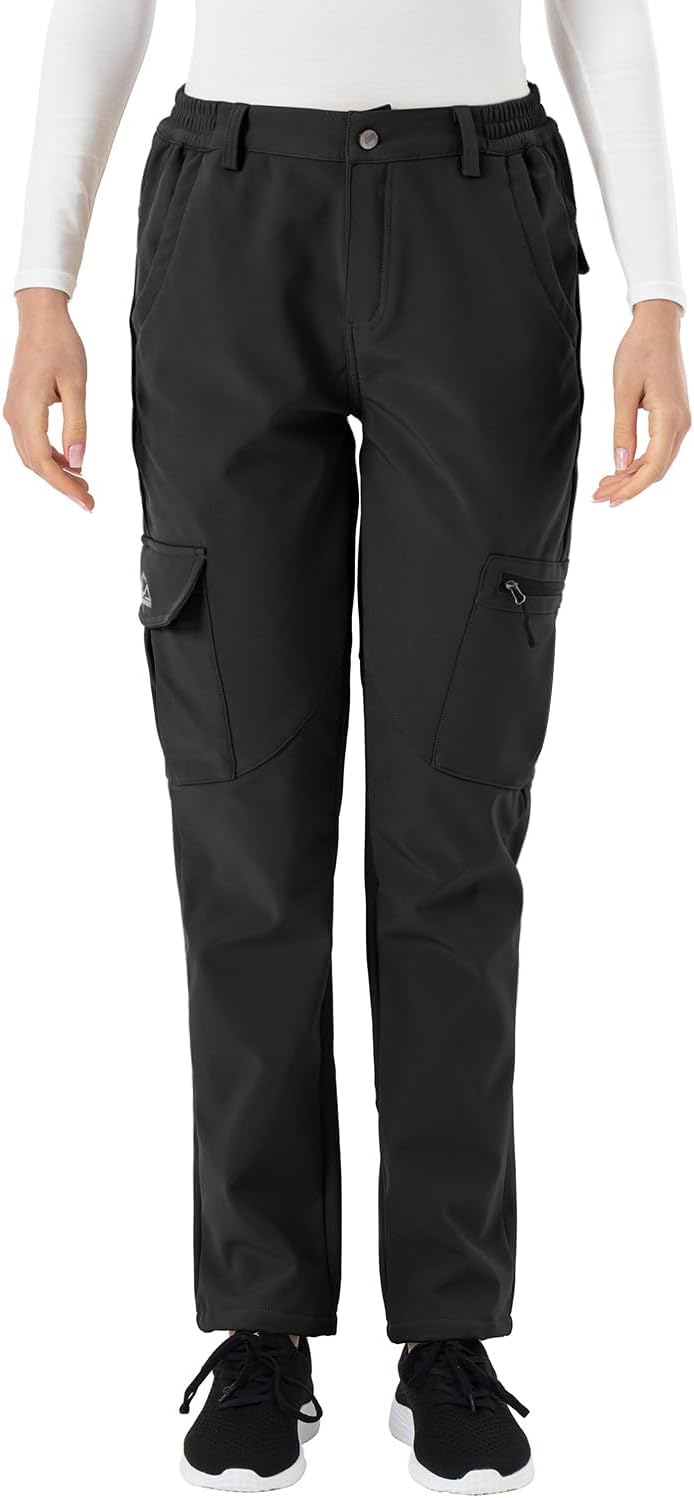 Detalle 2 de BGOWATU Women's Waterproof Fleece-Lined Snow Pants with 6 Pockets