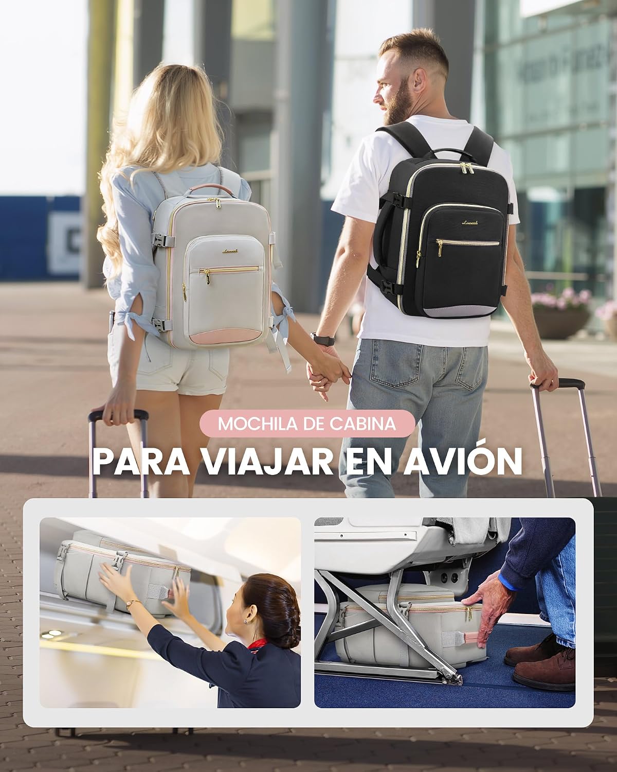 Thumbnail 6 de LOVEVOOK Mochila Viaje Cabina 40x30x20