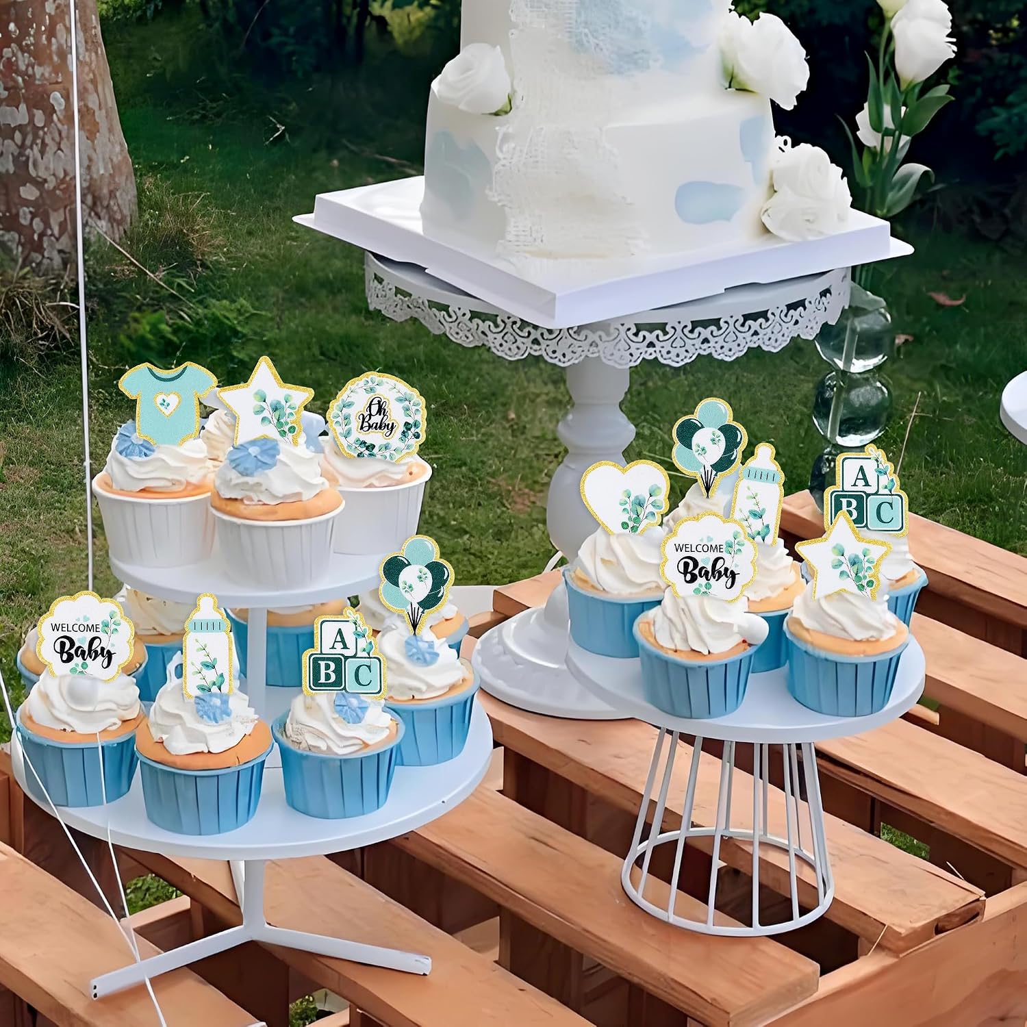 Detalle 2 de Edible Greenery Cupcake Toppers, 48 Pieces