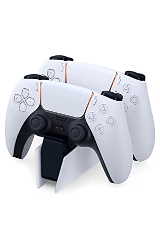 Detalle de PlayStation Estación de recarga DualSense para PS5, carga simultánea de dos mandos