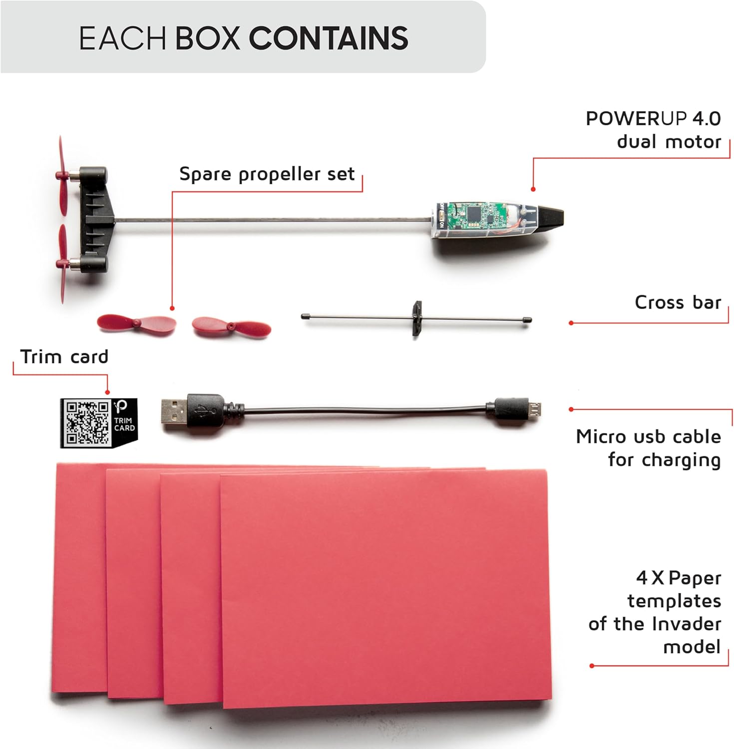 Detalle de POWERUP 4.0 smartphone-controlled RC paper aeroplane kit with autopilot & gyro stabiliser