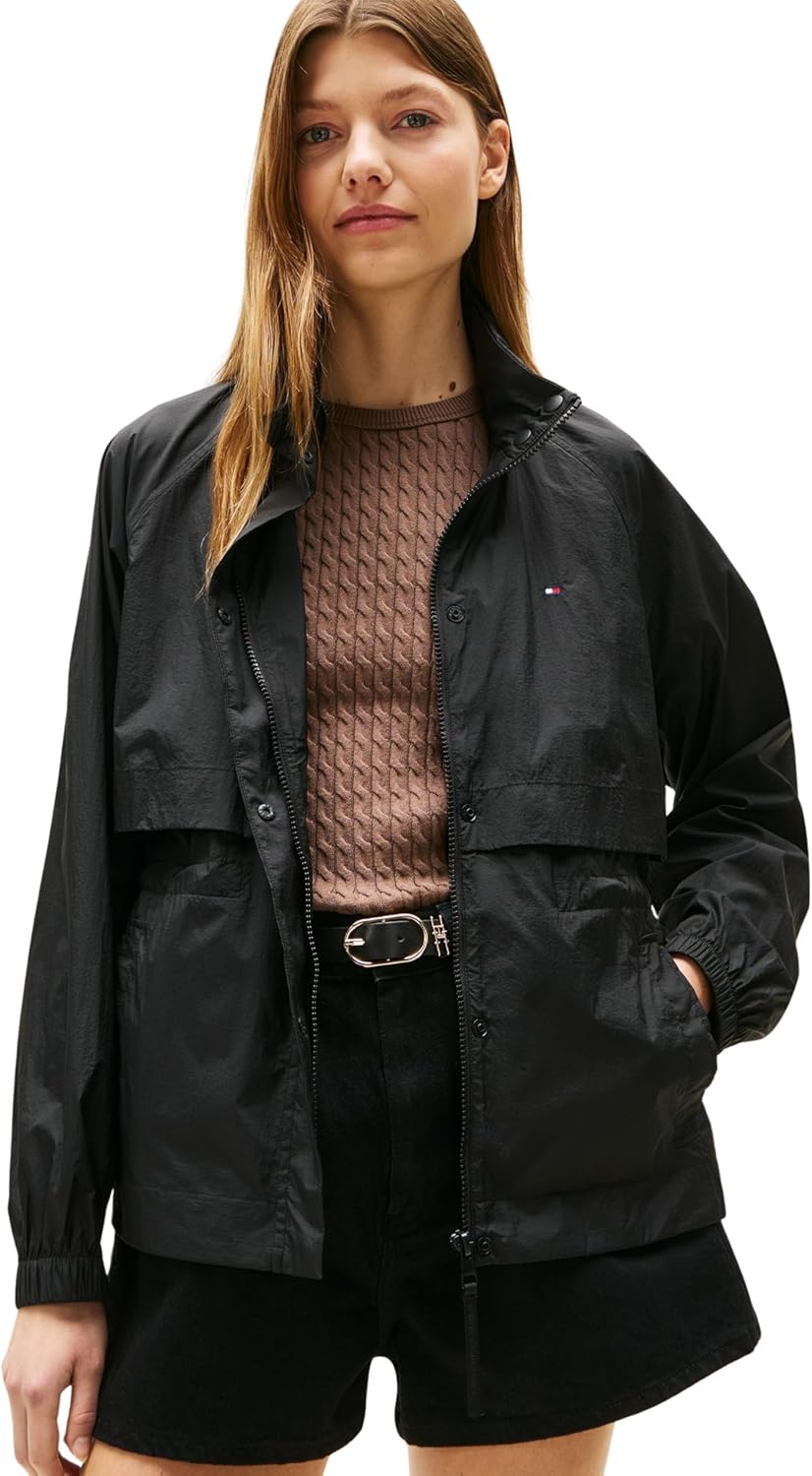 Detalle 1 de Tommy Hilfiger Women’s Ul Nylon Packable Windbreaker Jacket (WW0WW46444)