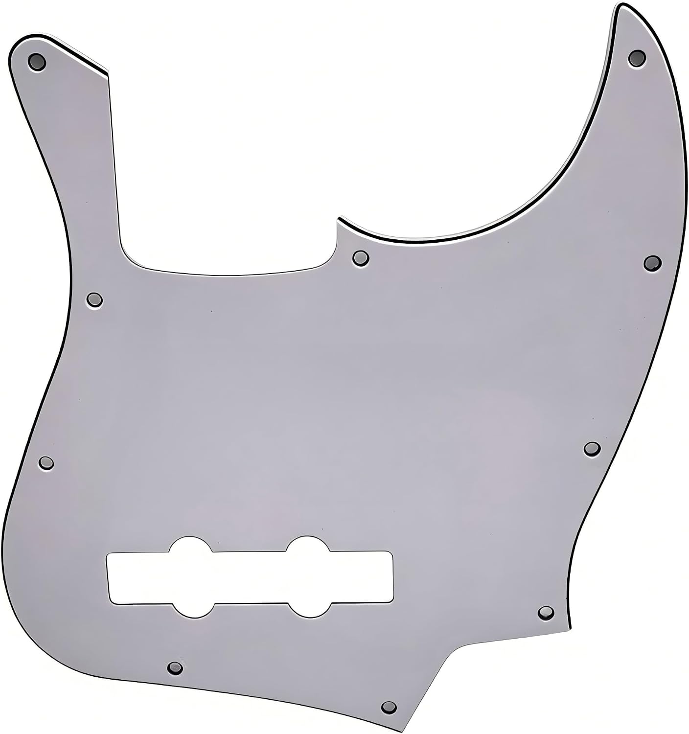 Thumbnail 6 de VizEx Zevo VZ-013-White Pearl Jazz Bass Pickguard, 3-Ply, 10-Hole