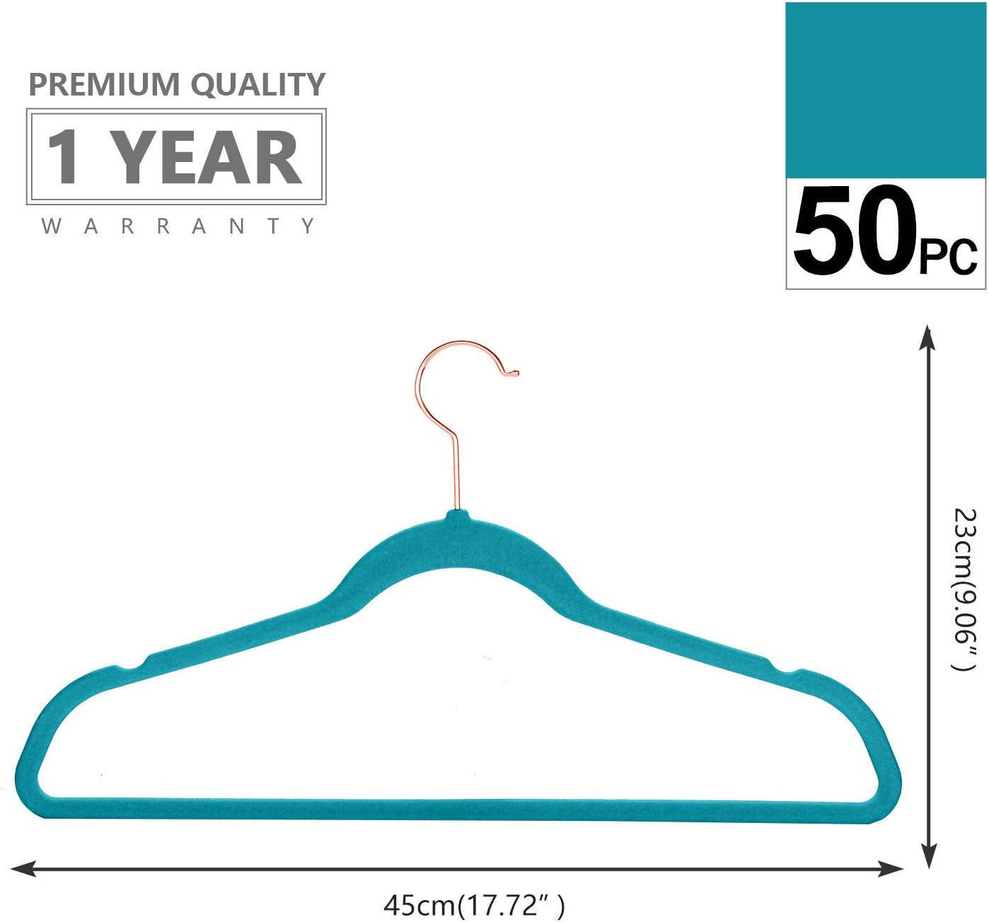 Thumbnail 5 de MIZGI Premium Velvet Hangers 50-pack — non-slip