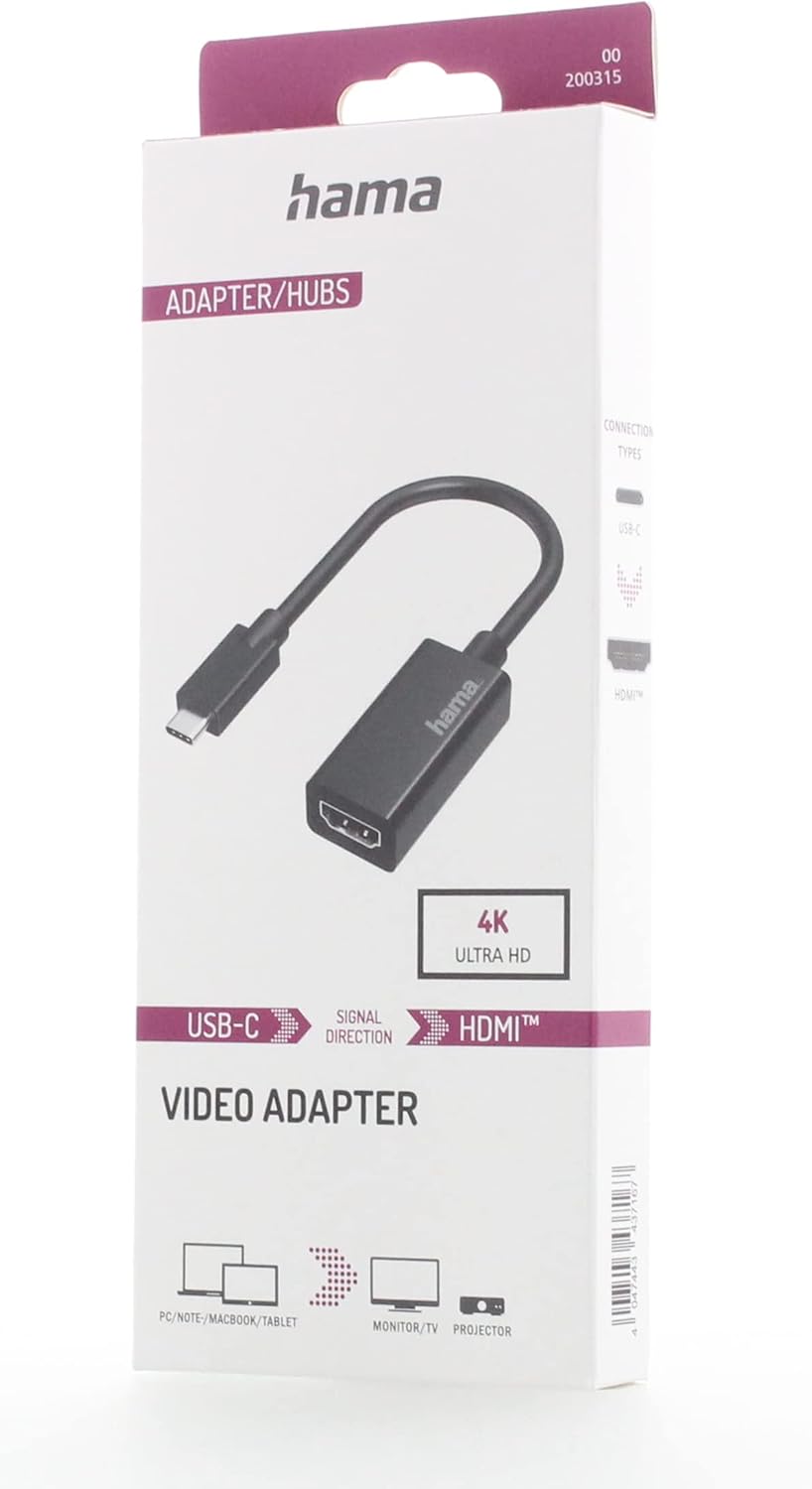 Thumbnail 2 de Hama adaptateur USB‑C vers HDMI 4K (Thunderbolt 3/4 compatible) – garantie 10 ans, noir