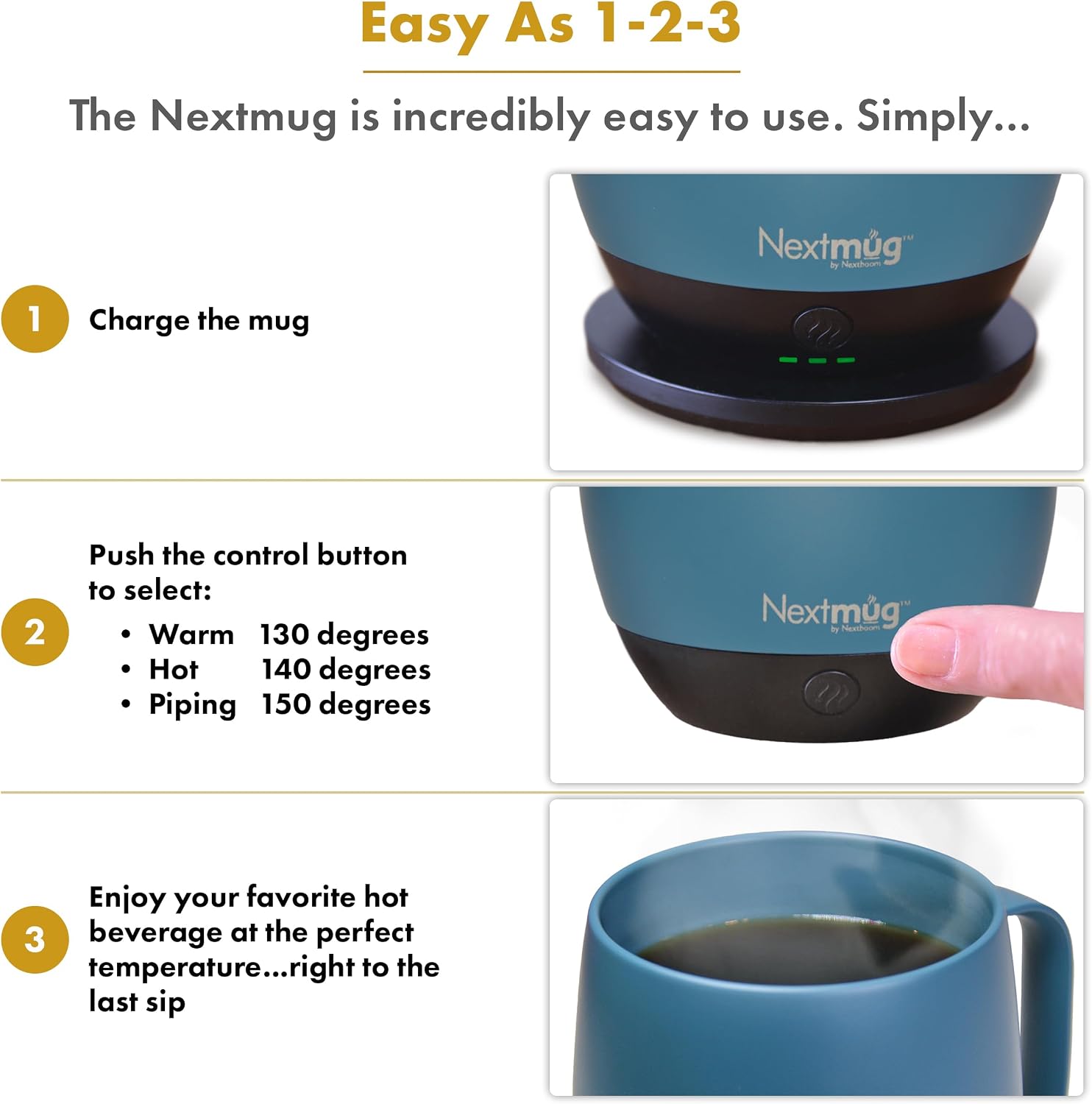 Detalle 2 de Nextmug Temperature-Controlled 14 oz Mug