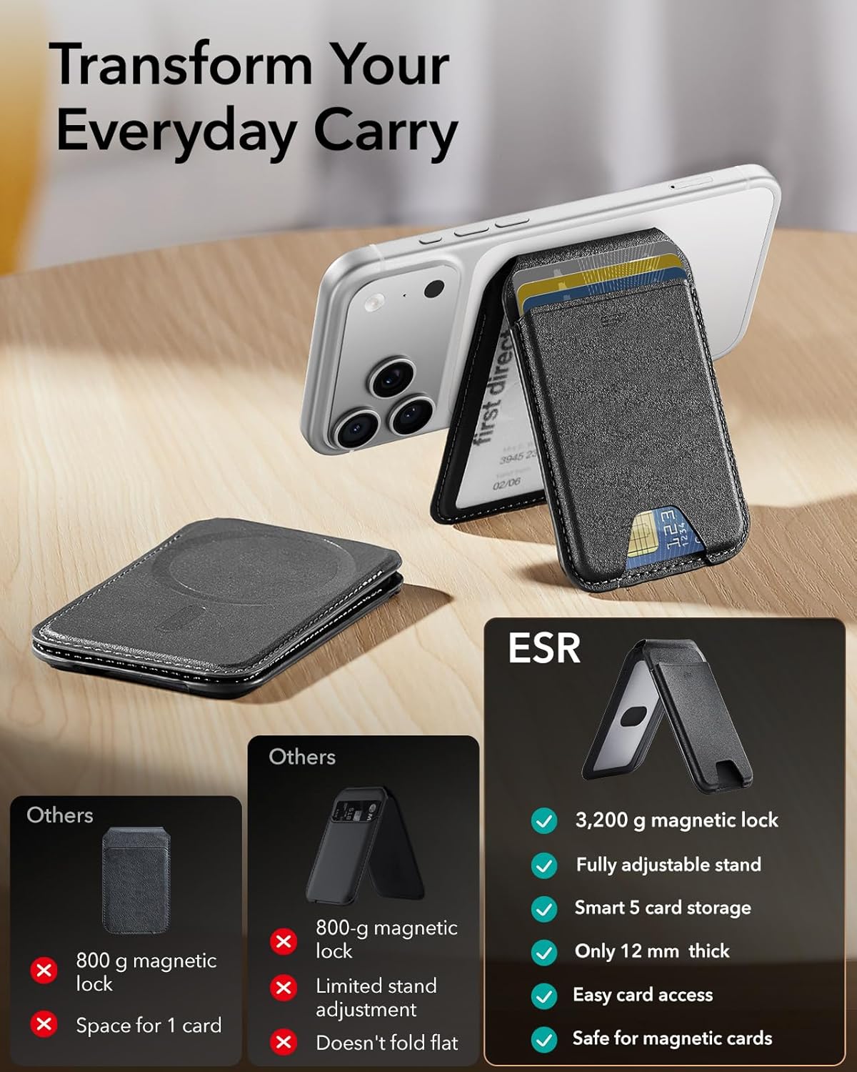 Thumbnail 1 de ESR Upgraded MagSafe Wallet 5 Card Holder