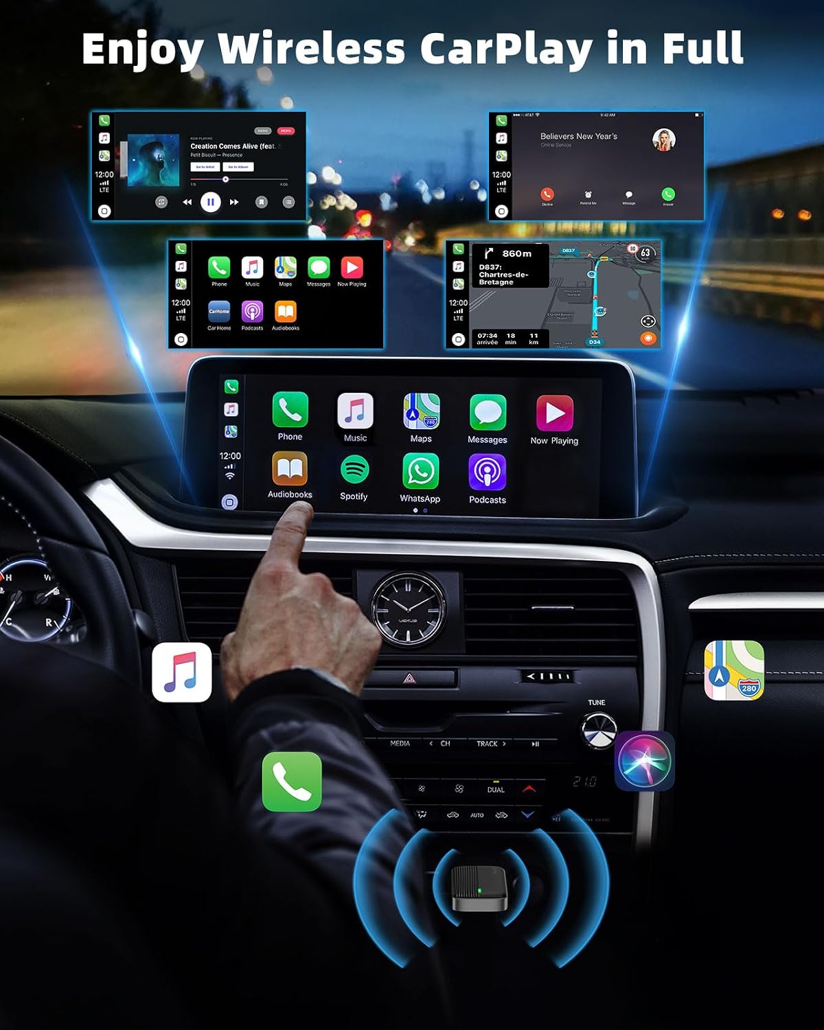 Thumbnail 4 de MoKo Wireless CarPlay Adapter 2025
